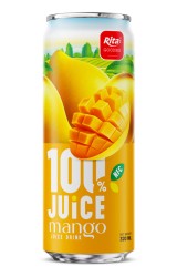 100_JUICE_mango_juice_drink_320ml_sleek_can