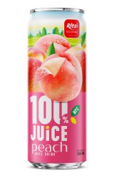 100_JUICE_peach_juice_drink_320ml_sleek_can
