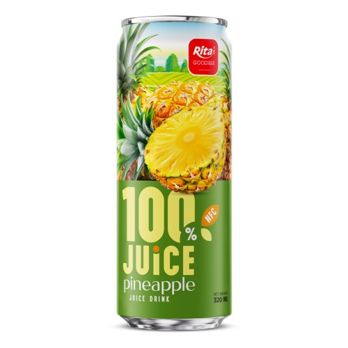 100_JUICE_pineapple_juice_drink_320ml_sleek_can