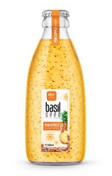 بطری شیشه ای ۲۵۰ میلی لیتری دانه ریحان با طعم آناناس