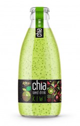 250ml_glass_bottle_Chia_seed_drink_with_kiwi_flavor_RITA_brand
