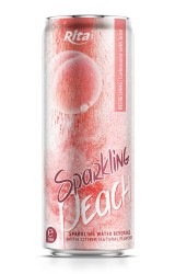 عرضه کننده 320 میلی لیتر آب گازدار با طعم هلو