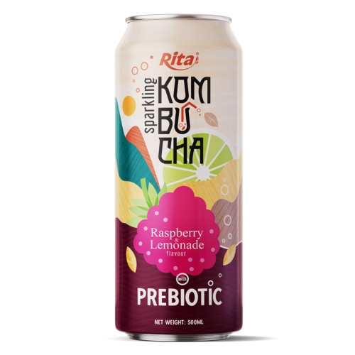 Sparkling_Kombucha_Prebiotic_with_Raspberry_500ml_cans