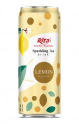 Sparkling_Tea_drink_lemon_flavour_330ml_sleek_canned