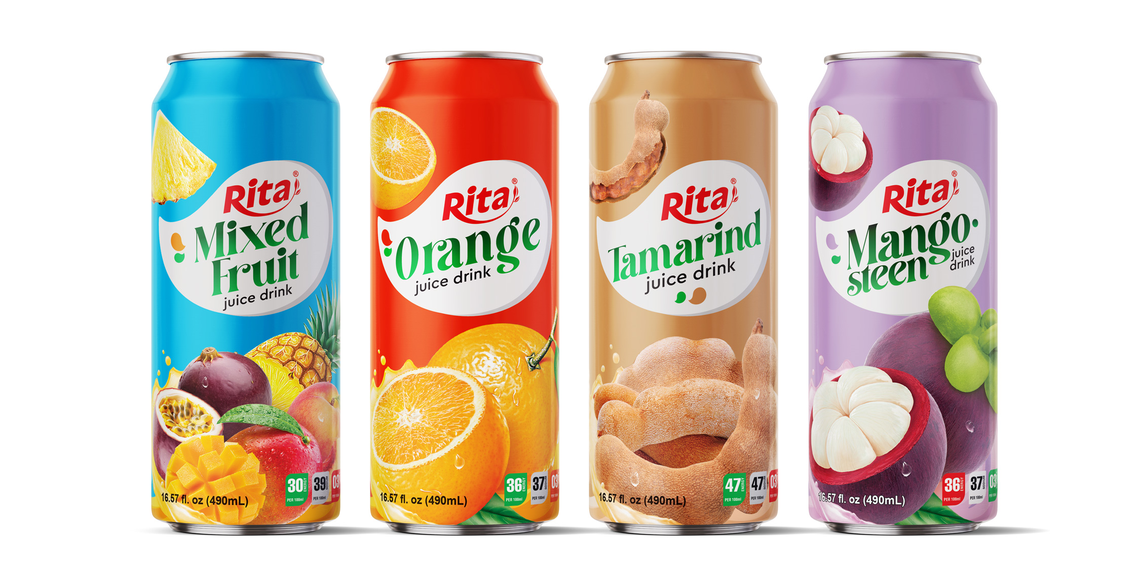 poster real tropical fruit juice drink 490ml cans 2