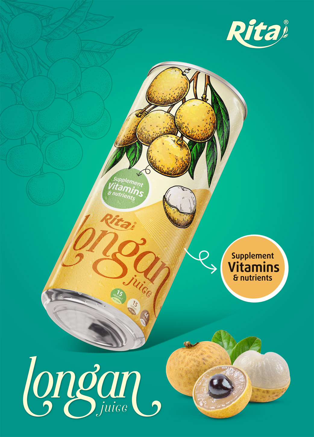 Longan juice drink 330ml 02