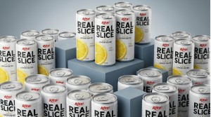 Real Lemon Slice Inside Sparkling Water 325ml Slim Cans– Refreshing Beverage Poster 1