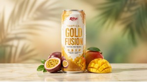 Tropical Gold Fusion fruit blend in 10.99 fl oz (325ml) cans Poster 2
