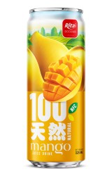 100 Natural Mango Juice Drink 325ml sleek can