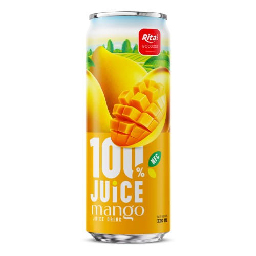 100_JUICE_mango_juice_drink_320ml_sleek_can