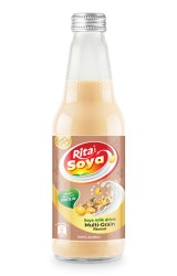 10.05 Fl اوز بطری شیشه ای شیر سویا نوشیدنی چند دانه