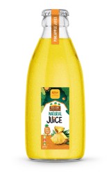 بطری شیشه ای 250 میلی لیتری آب آناناس خوشمزه