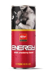 قوطی باریک 250 میلی لیتری انرژی با کرن بری قوطی باریک 250 میلی لیتری انرژی با کرن بری