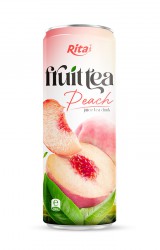 320ml_Sleek_alu_can_Peach_juice_tea_drink_healthy_with_green_tea