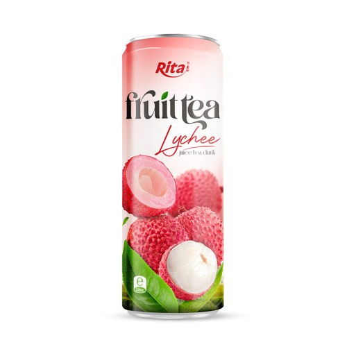 330ml_Sleek_alu_can_taste_Lychee_juice_tea_drink_healthy_with_green_tea_1