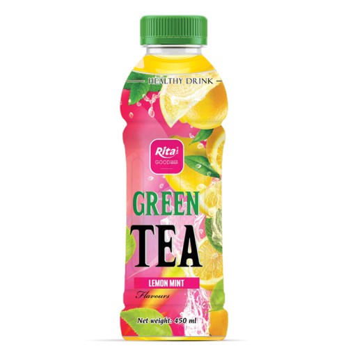 450ml_bottle_best_green_tea_drink_mix_lemon_mint_flavours_