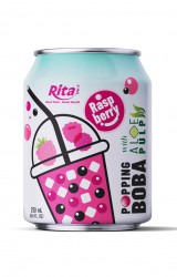 بهترین طعم 8.4 Fl اوز قوطی Popping Boba Bubble Tea Mix Raspberry