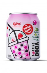 قوطی های 8.4 Fl Oz Popping Boba Bubble Tea Mix توت فرنگی