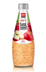 پرفروش ترین بطری شیشه ای 290 میلی لیتری دانه ریحان با طعم سیب