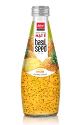 پرفروش ترین دانه ریحان 290 میلی لیتری بطری شیشه ای با طعم آناناس