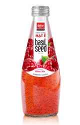 پرفروش ترین بطری شیشه ای 290 میلی لیتری دانه ریحان با طعم تمشک پرفروش ترین بطری شیشه ای 290 میلی لیتری دانه ریحان با طعم تمشک