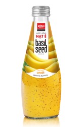 پرفروش ترین بطری شیشه ای دانه ریحان 290 میلی لیتری با طعم موز