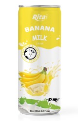 بهترین آب موز طبیعی با نوشیدنی شیر واقعی 240 میلی لیتری