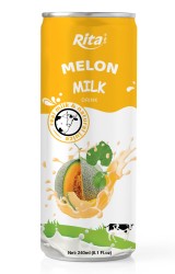 بهترین آب خربزه طبیعی با نوشیدنی شیر واقعی 240 میلی لیتری قوطی