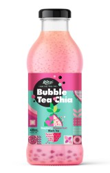 چای حباب دار با دانه چیا با طعم تمشک و میوه اژدها بطری شیشه ای 400 میلی لیتری چای حباب دار با دانه چیا با طعم تمشک و میوه اژدها بطری شیشه ای 400 میلی لیتری
