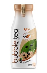 بطری شیشه ای 280 میلی لیتری چای حباب دار با مروارید تاپیوکا بطری شیشه ای 280 میلی لیتری چای حباب دار با مروارید تاپیوکا