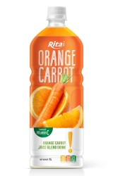 بسته بطری PET یک لیتری نوشیدنی ترکیبی آب پرتقال و هویج ریتا