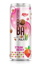 320 میلی لیتر چای حباب دار با طعم توت فرنگی براق