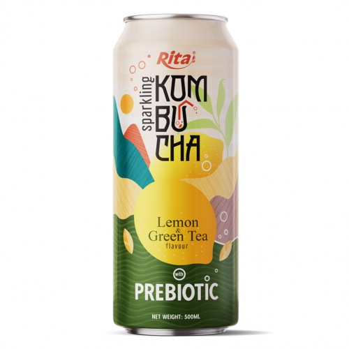 Sparkling_Kombucha_Prebiotic_with_lemin_and_green_tea_500ml_cans