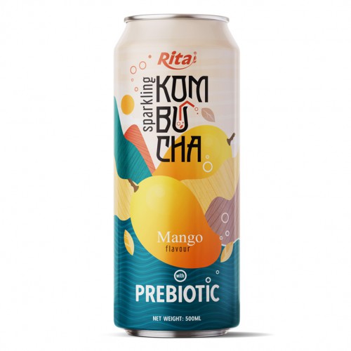 Sparkling_Kombucha_Prebiotic_with_mango_500ml_cans