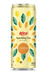 نوشیدنی چای گازدار با طعم لیمو 330 میلی لیتری براق کنسرو شده 02