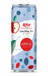Tea_Sparkling_water_with_apple_flavor_330ml_sleek_can