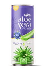 Rita آلوئهورا با پالپ و طعم بلوبری 250ml Can Rita آلوئهورا با پالپ و طعم بلوبری 250ml Can