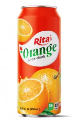 التعبئة الصغيرة موك الجديدة 490 مل علبة مشروب عصير البرتقال