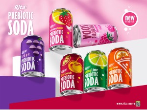 Cherry Limeade Prebiotic Soda 330ml short can Poster 2