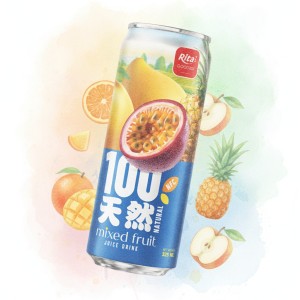 100 Natural Mixed Fruit Juice Drink 325ml sleek can - Premium Product