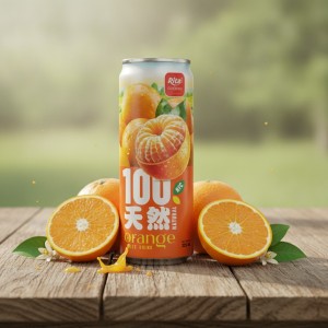 100 Natural Orange Juice Drink 325ml sleek can - Premium Product