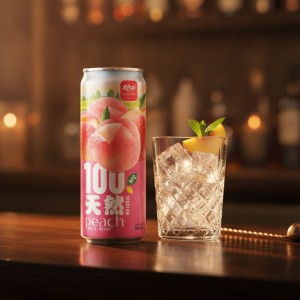 100 Natural Peach  Juice Drink 325ml sleek can - Premium Product