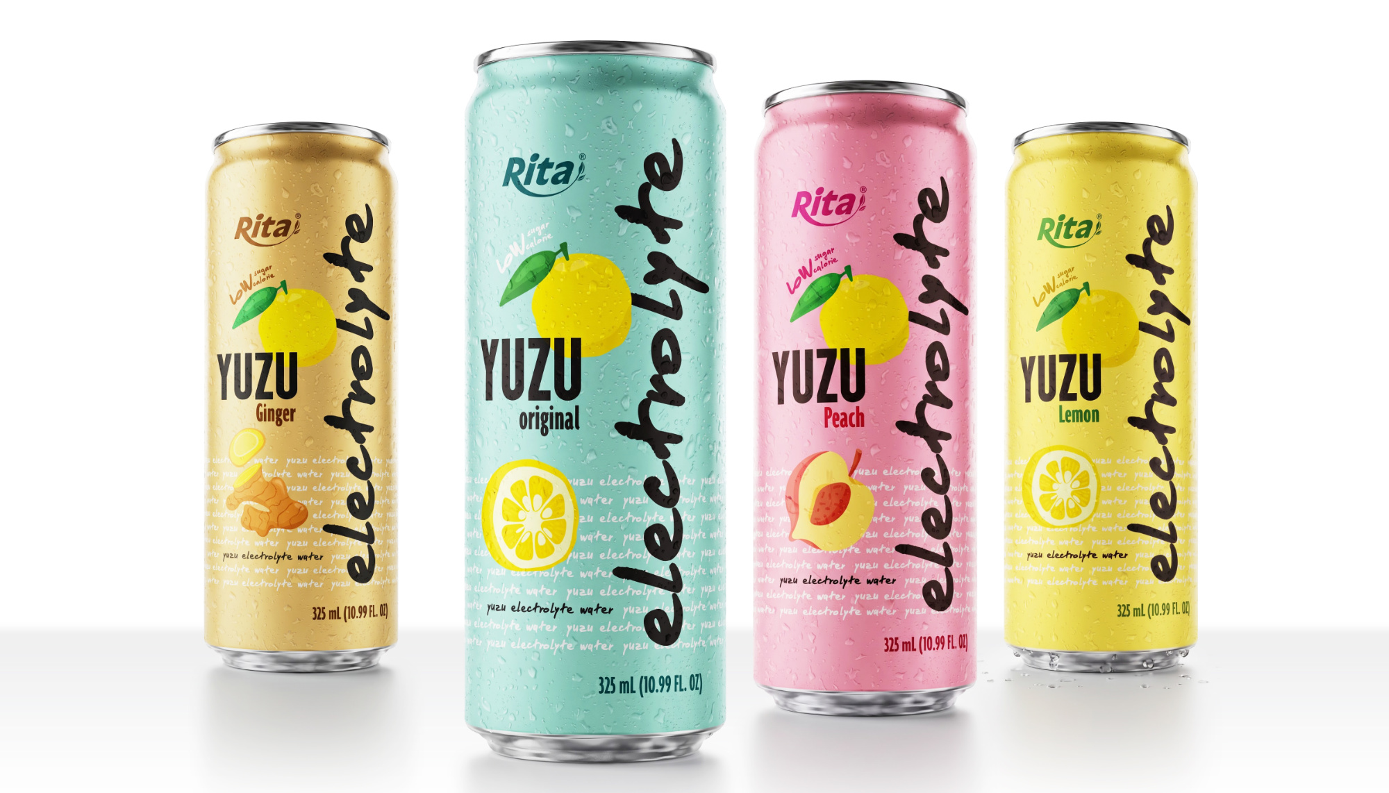 Yuzu Electrolyte Water Drink 325ml  Low Sugar Hydration Beverage Poster 2