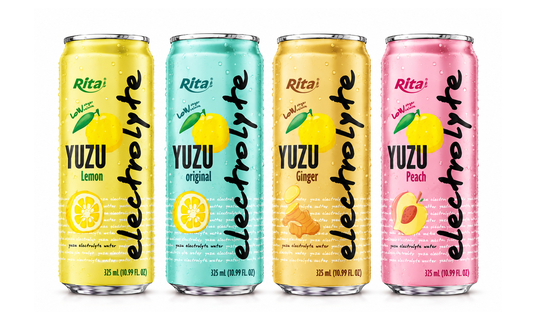 Yuzu Electrolyte Water Drink 325ml  Low Sugar Hydration Beverage Poster 1