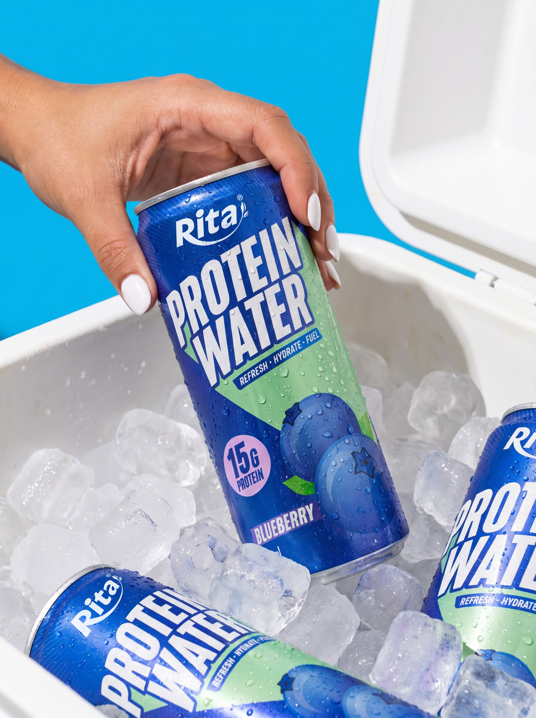 15G protein RITA protein water with blueberry Poster 2