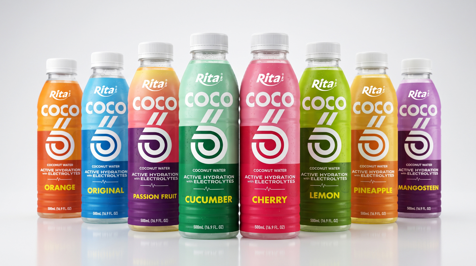 500ml Coconut Water with Electrolytes and Passion Fruit Flavor PET Bottle Poster 2