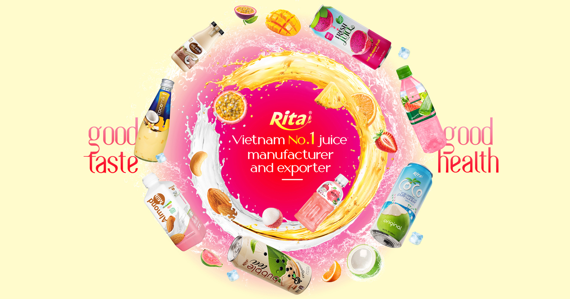 customer with Rita fruit juice