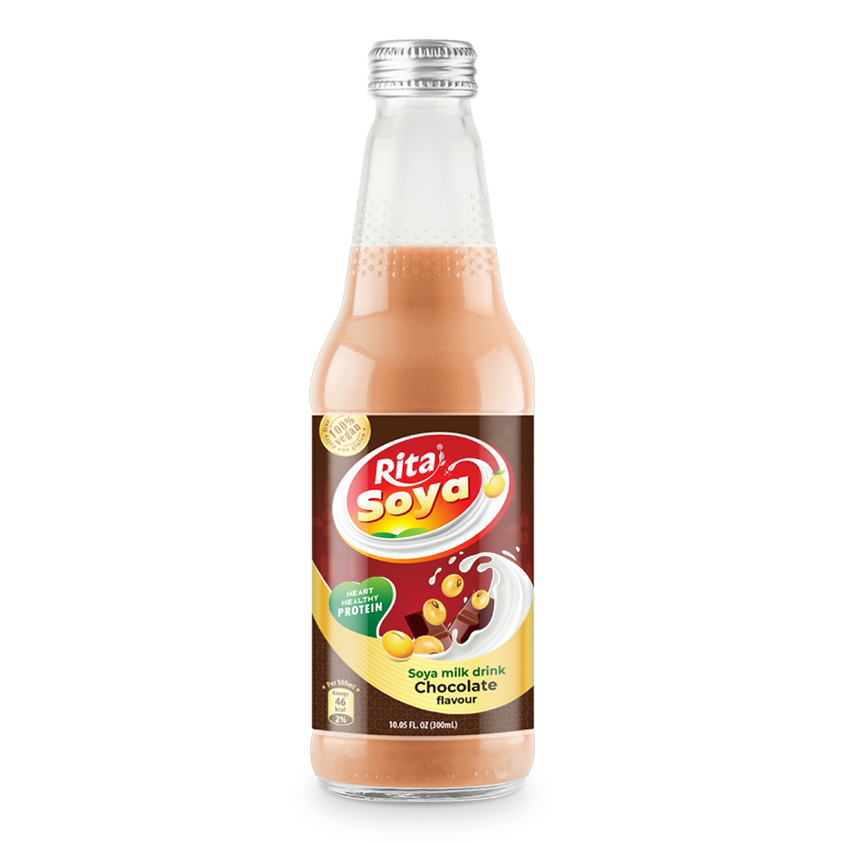 100 vegan Rita Soya milk drink chocolate 10.05 fl oz glass bottle