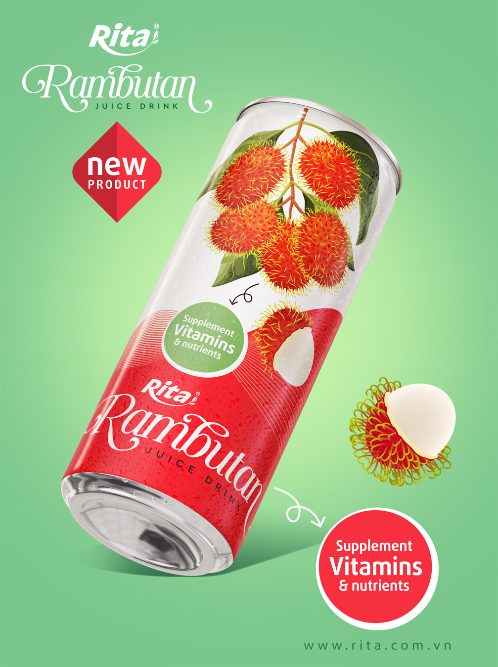 Poster Rambutan juice drink 02