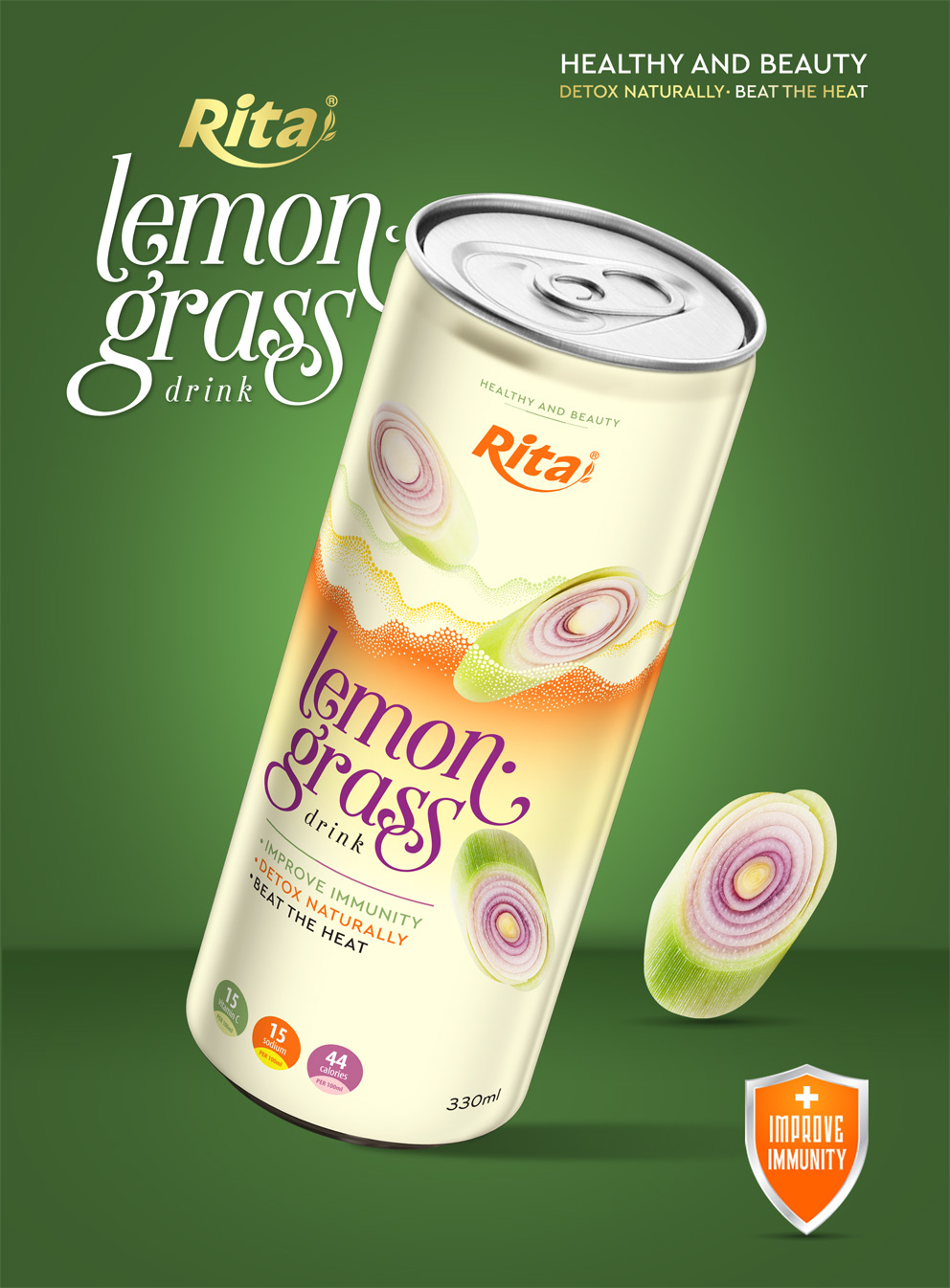 3D Lemongrass 320ml slim can